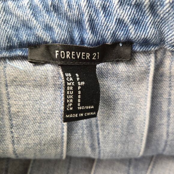 Forever21 Womens Pleated Denim Mini Skirt Size Small - Picture 3 of 5